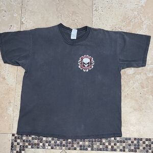 Gildan Dark Gray Skull Graphic Tee